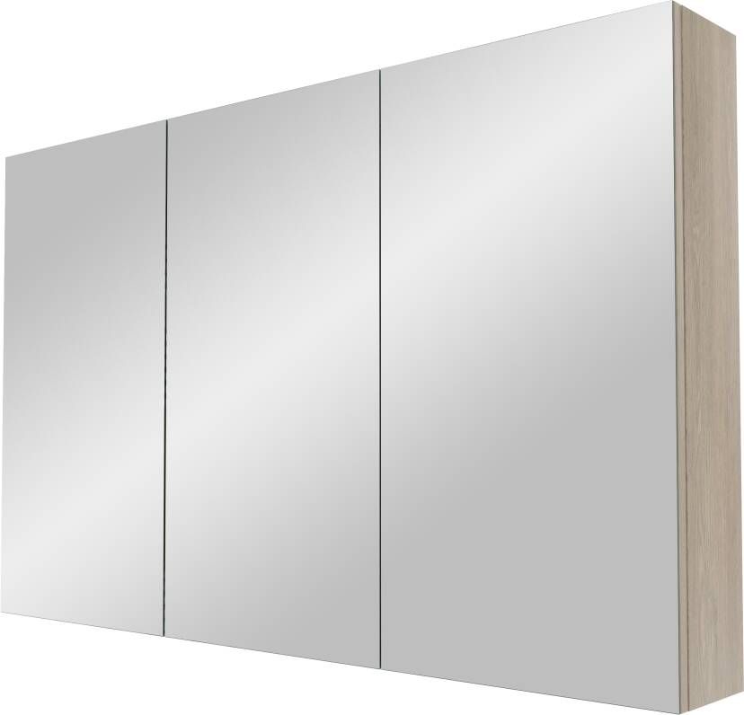Linie Montro spiegelkast 120 x 75 cm grijs eiken