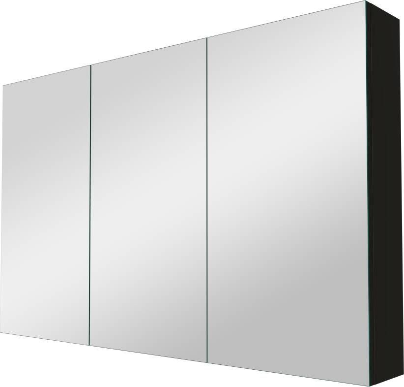 Linie Montro spiegelkast 120 x 75 cm mat zwart