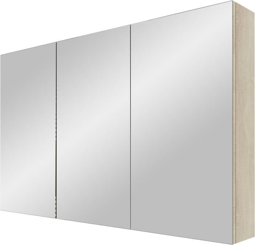 Linie Montro spiegelkast 120 x 75 cm wit eiken