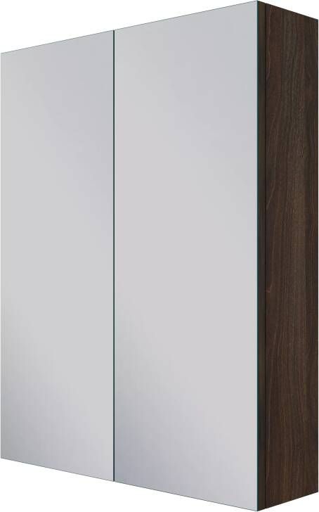Linie Montro spiegelkast 60 x 75 cm donkere notenhout