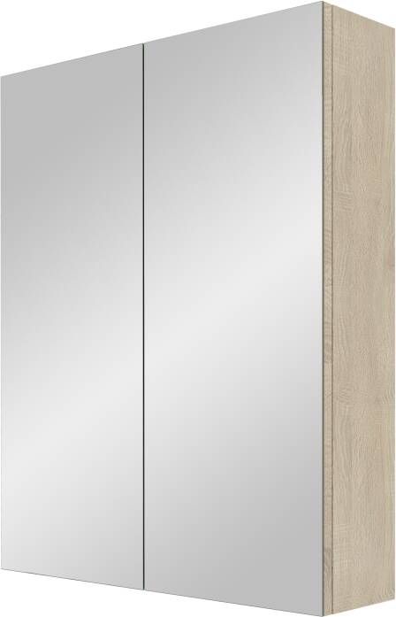 Linie Montro spiegelkast 60 x 75 cm wit eiken