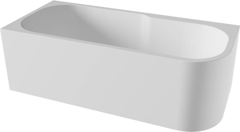 Linie Pietro tweepersoons hoekbad links 180 x 80 cm acryl mat wit