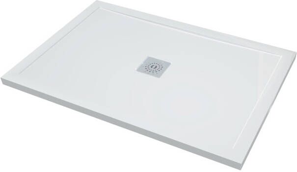 Linie Playa douchebak 120 x 80 cm composietmarmer hoogglans wit