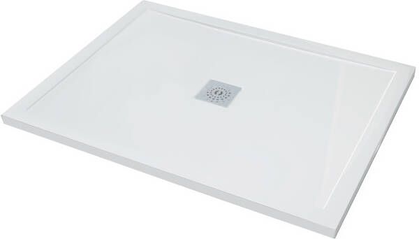Linie Playa douchebak 120 x 90 cm composietmarmer hoogglans wit