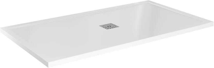 Linie Playa douchebak 160 x 90 cm composietmarmer hoogglans wit