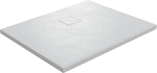 Linie Rumba douchebak 100 x 90 cm acryl mat wit leisteenstructuur