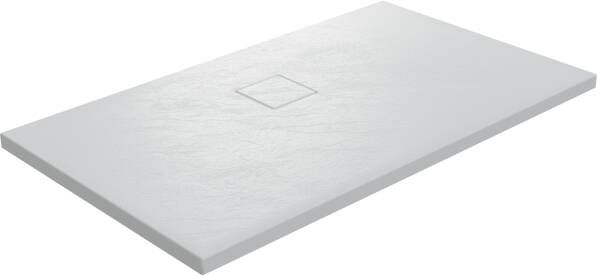 Linie Rumba douchebak 120 x 80 cm acryl mat wit leisteenstructuur