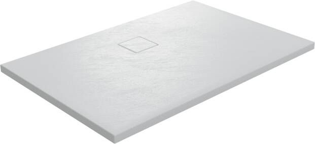 Linie Rumba douchebak 120 x 90 cm acryl mat wit leisteenstructuur
