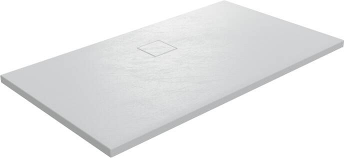 Linie Rumba douchebak 140 x 90 cm acryl mat wit leisteenstructuur