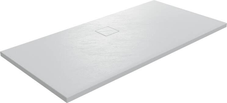 Linie Rumba douchebak 160 x 90 cm acryl mat wit leisteenstructuur