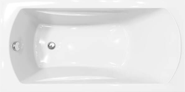 Linie Tessa Mini eenpersoons inbouwbad 140 x 70 cm acryl hoogglans wit