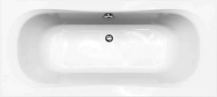 Linie Tessa tweepersoons inbouwbad 180 x 80 cm acryl hoogglans wit
