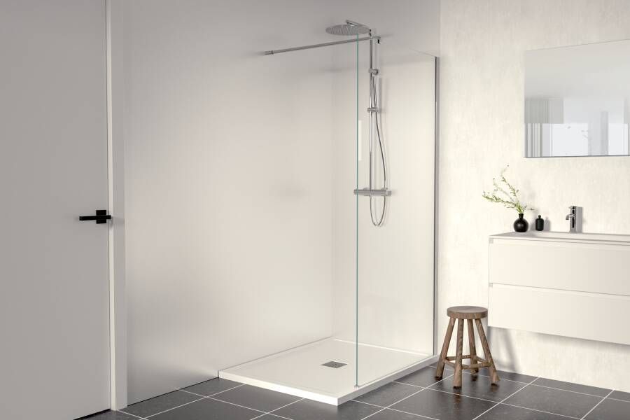 Linie Walk-In inloopdouche 100 x 200 cm helder glas glanzend chroom profiel