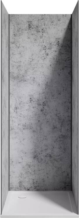 Luca Varess Artdeco douchewandbekleding 90 x 90 x 90 x 244 cm alu-composiet beton grijs