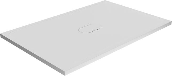 Balmani Artic douchebak 140 x 90 cm top solid mat wit