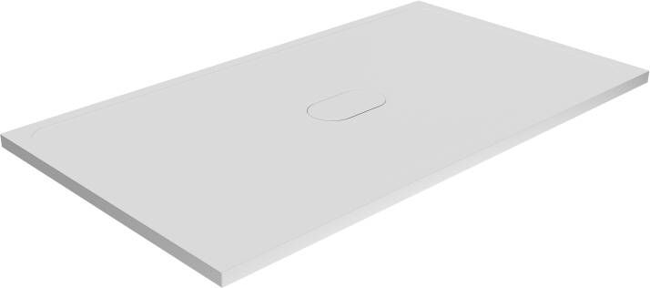 Balmani Artic douchebak 160 x 90 cm top solid mat wit