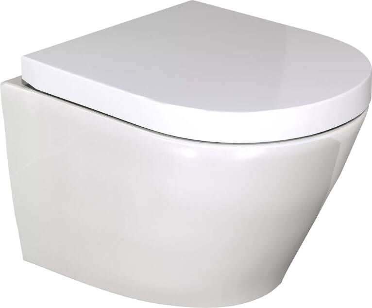 Luca Varess Calibro hangend toilet hoogglans wit randloos compact