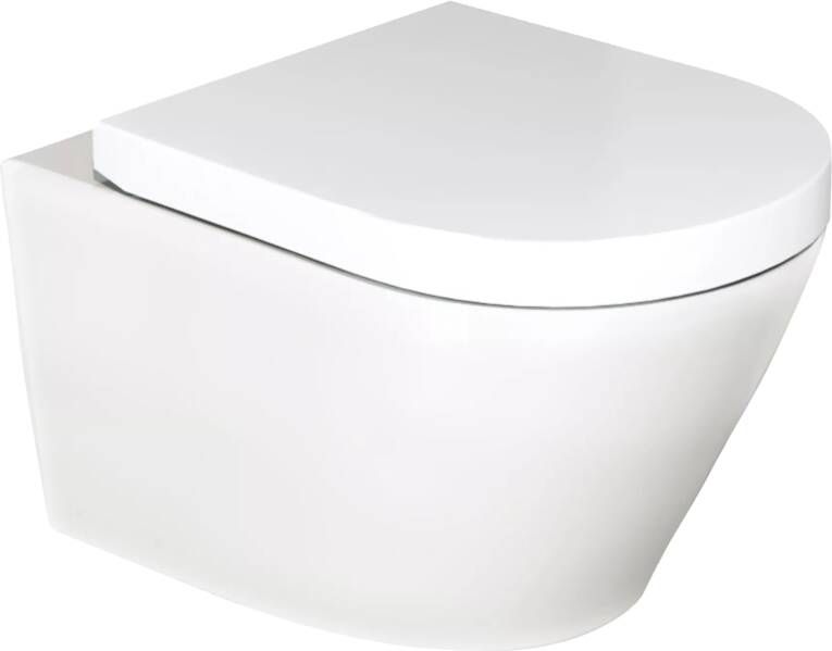 Luca Varess Calibro hangend toilet satijn wit randloos