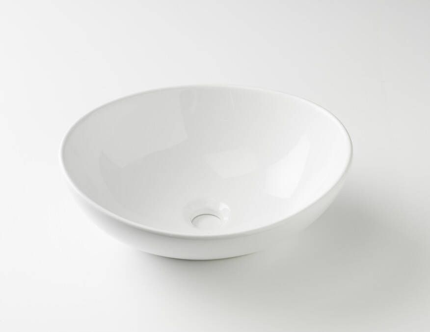 Luca Varess Denza waskom glanzend witte porselein ovaal 40 5 x 34 cm