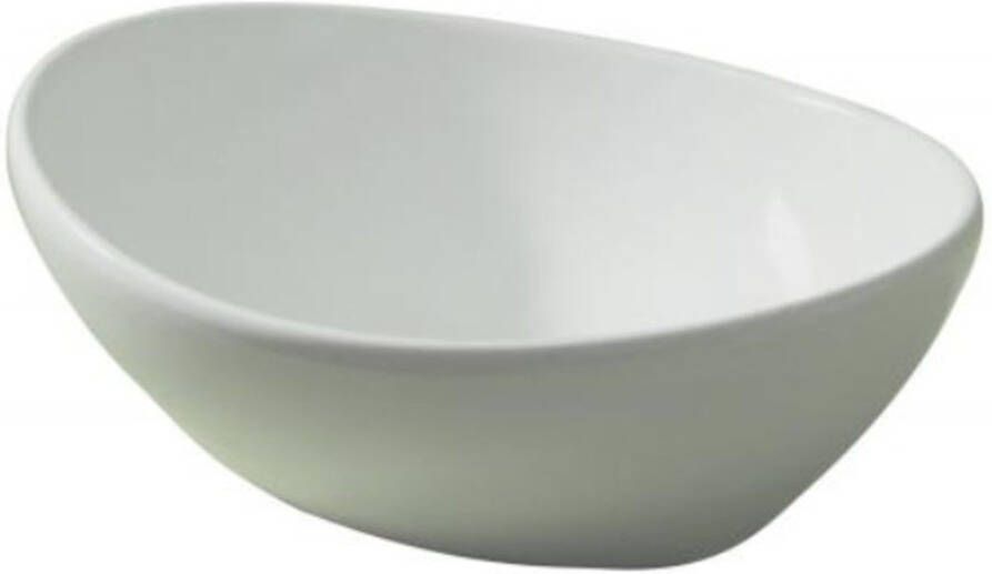 Luca Varess Denza waskom mat witte porselein ovaal 40 5 x 34 cm
