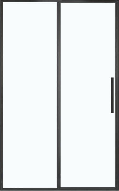 Luca Varess Morano douche draaideur 120 x 190 cm helder glas mat zwart profiel