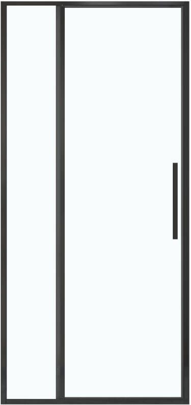Luca Varess Morano douche draaideur 90 x 190 cm helder glas mat zwart profiel