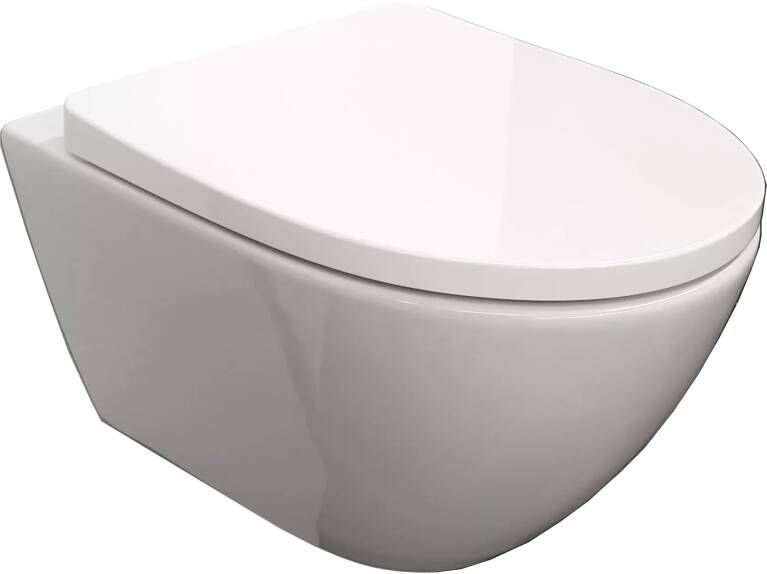 Luca Varess Moreno hangend toilet hoogglans wit randloos SilentFlush inclusief isolatieset