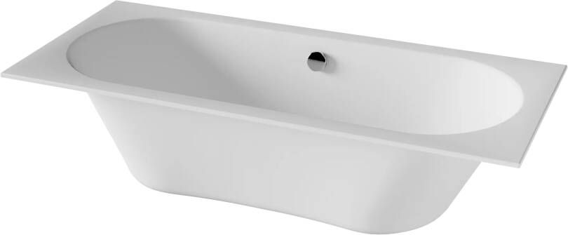 Luca Varess Snello tweepersoons inbouwbad 180 x 80 cm acryl mat wit