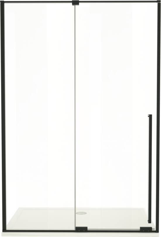 Luca Varess Stilus douche schuifdeur 140 x 200 cm helder glas mat zwart profiel