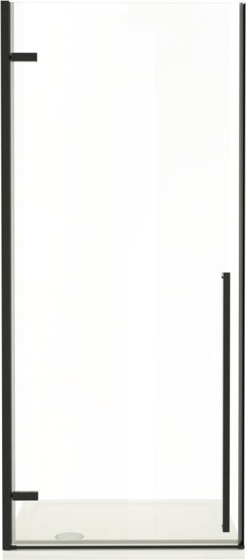 Luca Varess Stilus linkse douche draaideur 90 x 200 cm helder glas mat zwart profiel