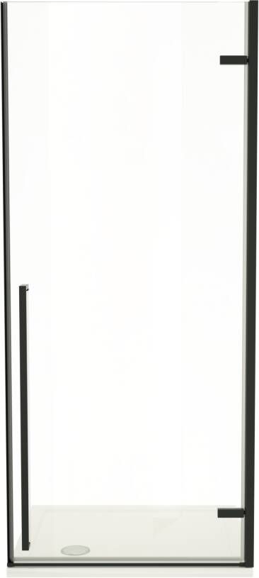 Luca Varess Stilus rechtse douche draaideur 90 x 200 cm helder glas mat zwart profiel