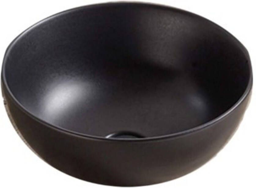 Luca Varess Supra waskom mat zwarte porselein rond Ø 36 cm