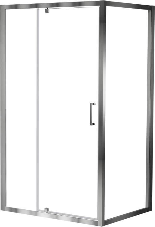 Luca Varess Talan douche draaideur 120 x 200 cm helder glas mat chroom profiel