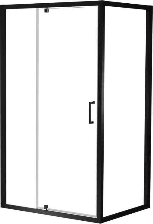 Luca Varess Talan douche draaideur 120 x 200 cm helder glas mat zwart profiel