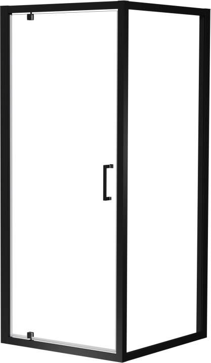 Luca Varess Talan douche draaideur 90 x 200 cm helder glas mat zwart profiel