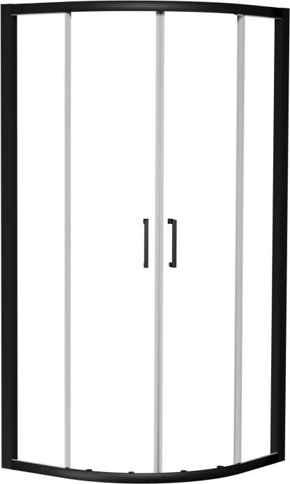 Luca Varess Talan douche schuifdeur 90 x 200 cm helder glas mat zwart profiel