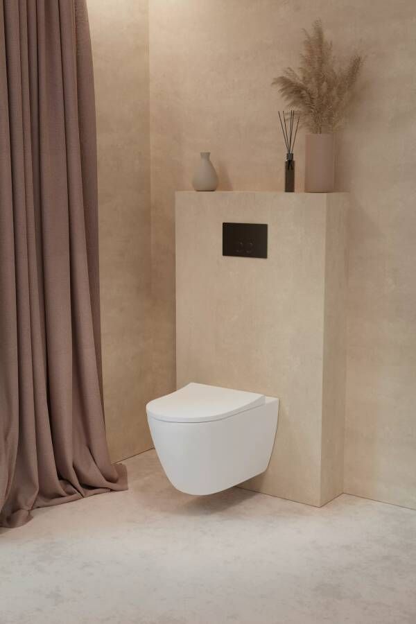 Luca Varess Vinto hangend toilet mat wit randloos