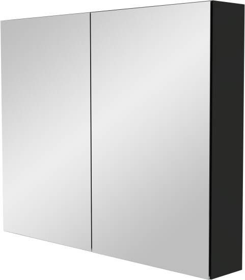 Storke Reflecta spiegelkast 95 x 75 cm mat zwart