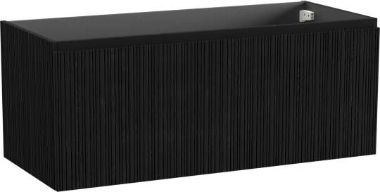 Storke Ribs zwevende wastafelonderkast 120 x 52 cm zwart eiken 2 lades