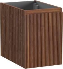 Storke Ribs zwevende wastafelonderkast 35 x 52 cm notenhout