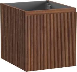 Storke Ribs zwevende wastafelonderkast 45 x 52 cm notenhout
