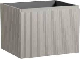 Storke Ribs zwevende wastafelonderkast 65 x 52 cm zijdegrijs 2 lades