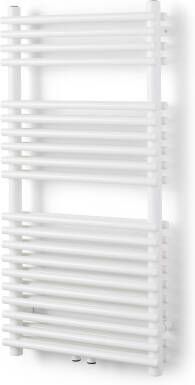 Vipera Alegria dubbele handdoekradiator 50 x 100 cm elektrische verwarming hoogglans wit zij- en middenaansluiting 850W weerstand inbegrepen