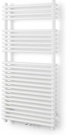 Vipera Alegria dubbele handdoekradiator 60 x 120 cm elektrische verwarming mat wit zij- en middenaansluiting 1 192W weerstand inbegrepen