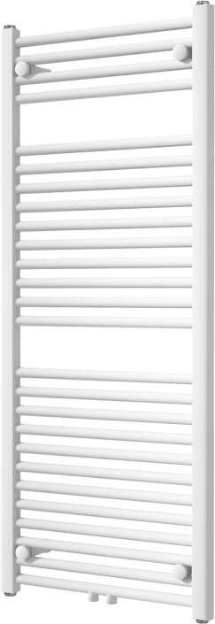Vipera Kanza enkele handdoekradiator 50 x 120 cm elektrische verwarming mat wit zij- en middenaansluiting 543W weerstand inbegrepen