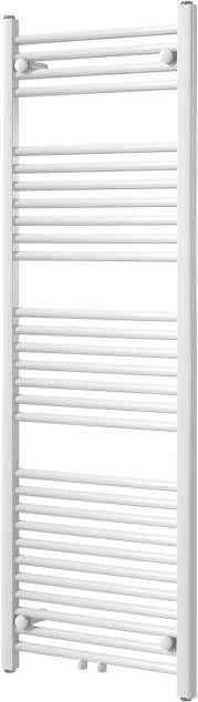 Vipera Kanza enkele handdoekradiator 50 x 150 cm elektrische verwarming hoogglans wit zij- en middenaansluiting 679W weerstand inbegrepen