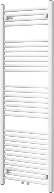 Vipera Kanza enkele handdoekradiator 50 x 150 cm elektrische verwarming mat wit zij- en middenaansluiting 679W weerstand inbegrepen