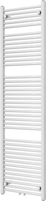 Vipera Kanza enkele handdoekradiator 50 x 180 cm elektrische verwarming hoogglans wit zij- en middenaansluiting 814W weerstand inbegrepen