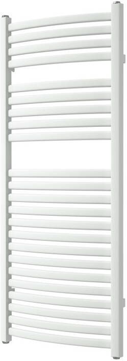 Vipera Kanza Rx enkele handdoekradiator 50 x 120 cm elektrische verwarming mat wit zijaansluiting 521W weerstand inbegrepen