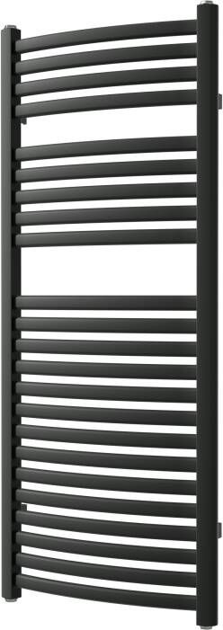 Vipera Kanza Rx enkele handdoekradiator 50 x 120 cm elektrische verwarming mat zwart zijaansluiting 521W weerstand inbegrepen